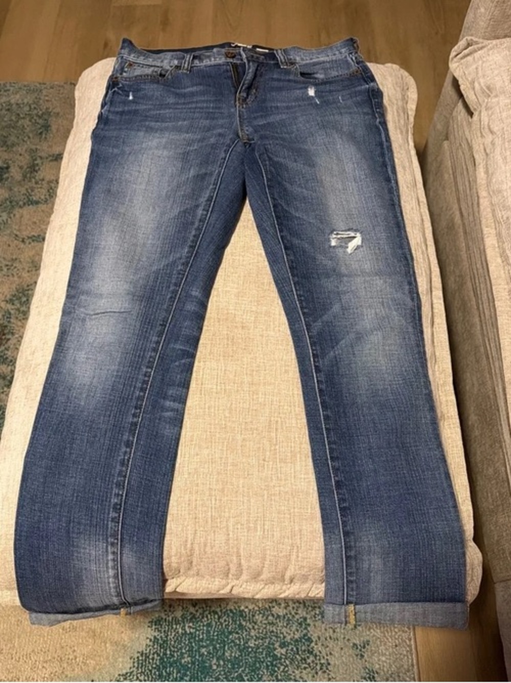 J.Crew Distressed Blue Denim Jeans Size 25